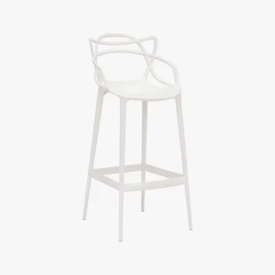 Barker and Stonehouse Pair of Kartell Masters Bar Stools, White