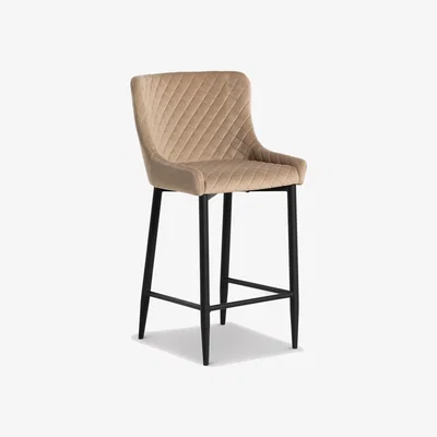 Barker and Stonehouse Rivington Counter Stool, Neutral Velvet | Barker & Stonehouse