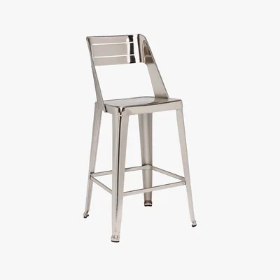 Barker and Stonehouse Lamech Bar Stool, Nickel