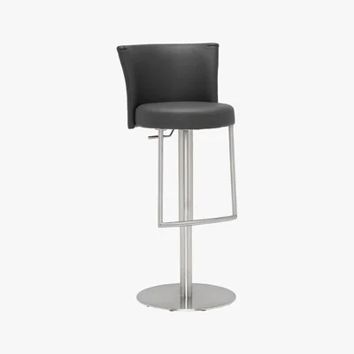 Barker and Stonehouse Simone Bar Stool, Grey and Brushed Steel