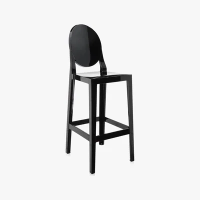 Barker and Stonehouse Pair of Kartell One More Bar Stools, Black