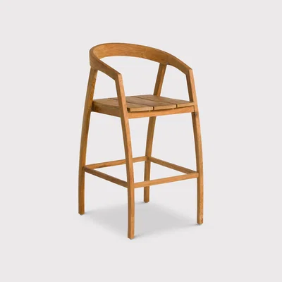Barker and Stonehouse Grenada Jati Bar Bar Stool, Brown | Barker & Stonehouse