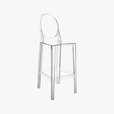 Barker and Stonehouse Pair of Kartell One More Bar Stools, Crystal