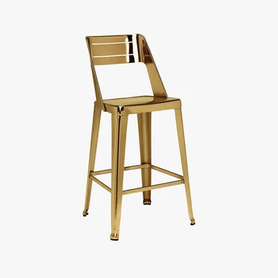 Barker and Stonehouse Lamech Bar Stool, Brass