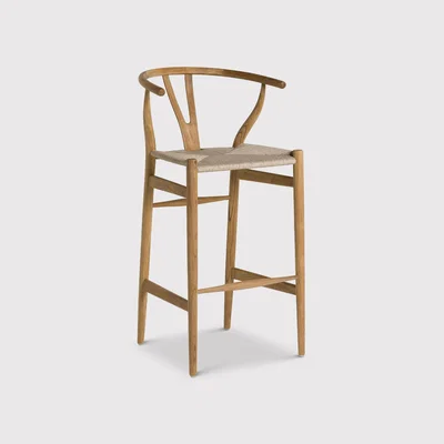 Barker and Stonehouse Grenada Y Bar Stool 57cm, Brown | Barker & Stonehouse