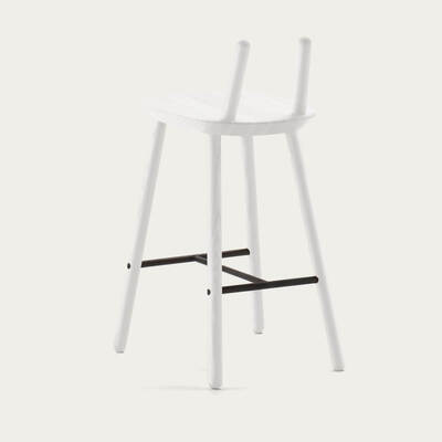 Bombinate.com White Naive Semi Bar Stool