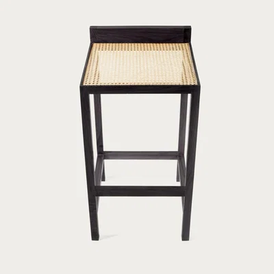 Bombinate.com Lacquered Ash Black Matte Alto Bar Stool