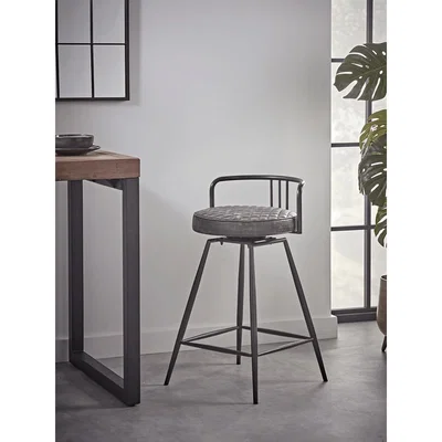 Cox and Cox Kew Counter Stool - Grey