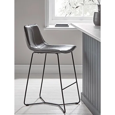 Cox and Cox Miro Counter Stool - Grey