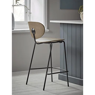 Cox and Cox High Back Counter Stool - Grey