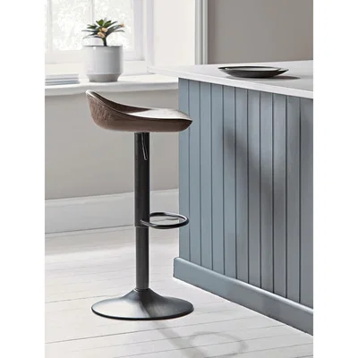 Cox and Cox Faux Leather Counter Stool - Brown