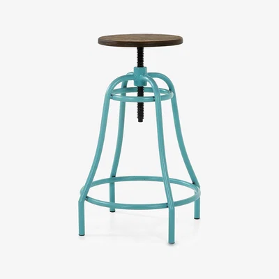 Cuckooland Malibu Metal Swivel Bar Stool in Turquoise - SECONDS CLEARANCE STOCK