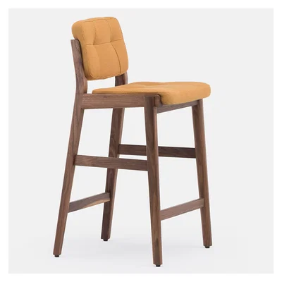 The Conran Shop 780T Capo Bar Stool in Danish Oiled Walnut & Fabric