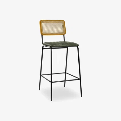 Cult Furniture Willis Bar Stool, Vintage Green