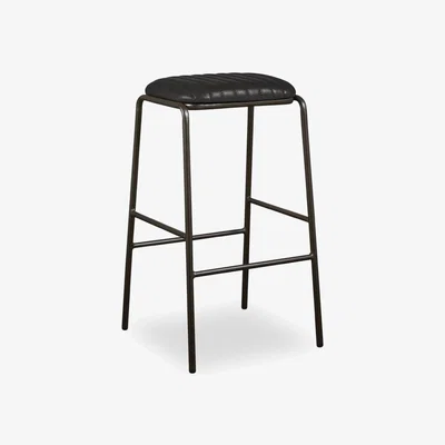 Cult Furniture Boston Backless Metal Bar Stool, Vintage Black