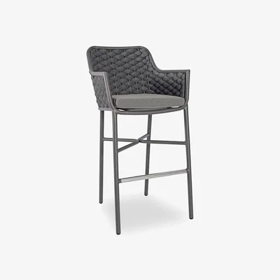 Cult Furniture Sidney Bar Stool, Grey Textilene Weave