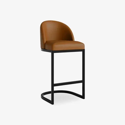 Cult Furniture Matteo Kitchen Stool with Backrest, Tuscan Tan