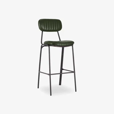 Cult Furniture Boston Metal Bar Stool, Dark Green