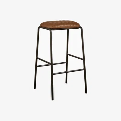 Cult Furniture Boston Backless Metal Bar Stool, Vintage Tan