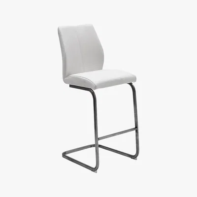 Dunelm Irma Cantilever Set of 2 Bar Stools White