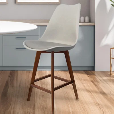 Dunelm Fusion Living Soho Plastic Bar Stool Light Grey