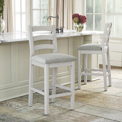 Dunelm Salcombe Set of 2 Counter Height Bar Stools, Pine