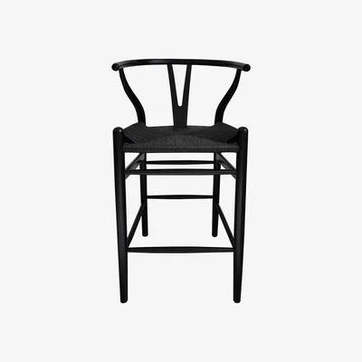 Dunelm Lara Black Bar Stool Black