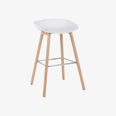 Dunelm Erik White Bar Stool White