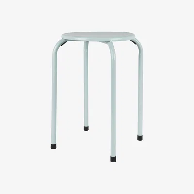 Dunelm Adra Metal Stacking Stool Sage (Green)