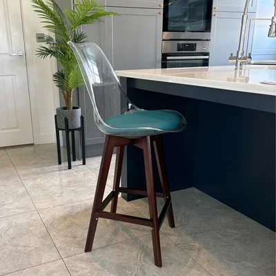Dunelm Fusion Living Soho Clear Plastic Bar Stool