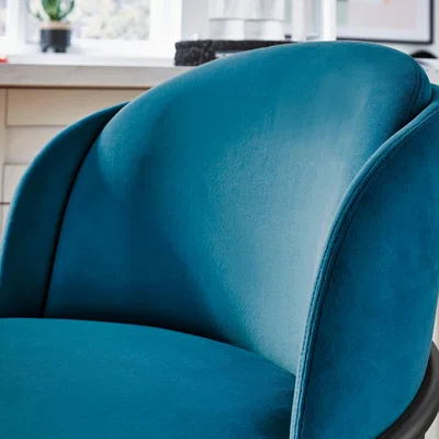 Dunelm Bobbi Barstool, Velvet Velvet Peacock