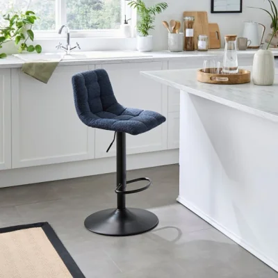 Dunelm Leonel Height Adjustable Bar Stool, Fleck Boucle