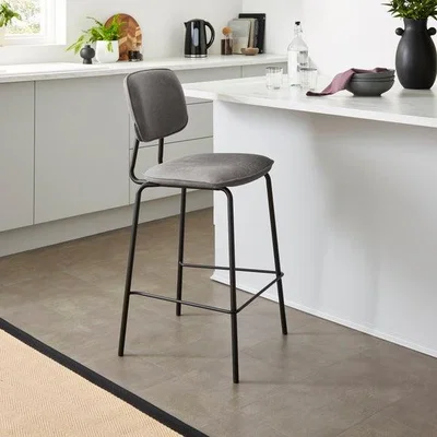 Dunelm Barker Counter Height Barstool, Faux Leather