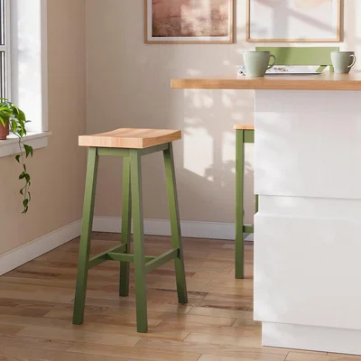 Dunelm Briston Counter Height Bar Stool Olive