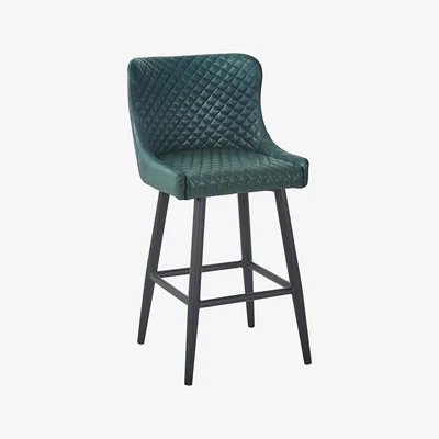 Dunelm Montreal Emerald Green PU Leather Bar Stool Emerald Green