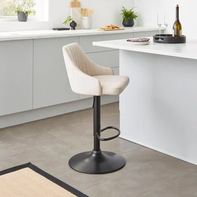 Dunelm Shea Adjustable Height Barstool, Fabric