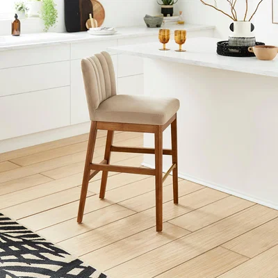 Dunelm Delilah Bar Stool, Fabric Mink