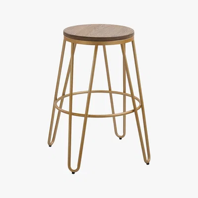Dunelm Portland Bar Stool Gold