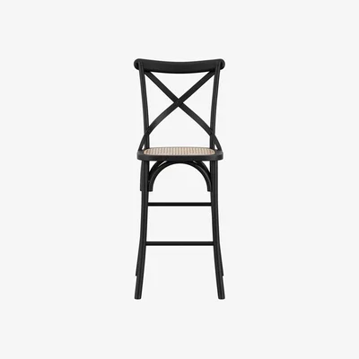 Dunelm Fitzroy Cane Bar Stool Black