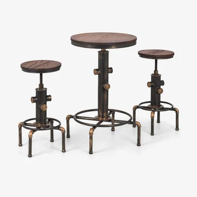Dunelm Rockport Bar Set Brown
