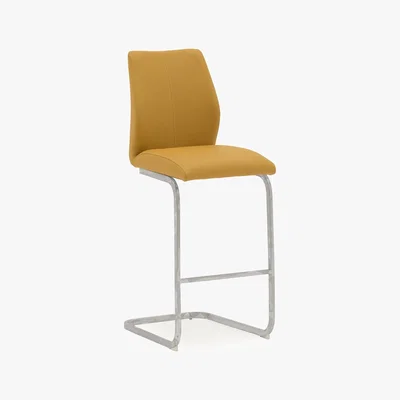 Dunelm Ellis Cantilever Set of 2 Bar Stools Orange