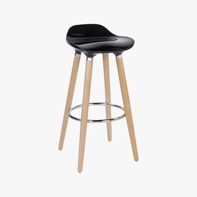 Dunelm Los Bar Stool - Black Black