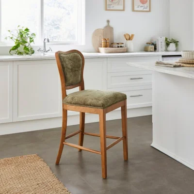 Dunelm Betty Counter Height Bar Stool, Soft Chenille