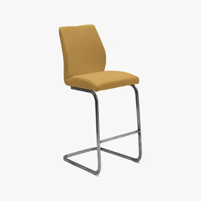 Dunelm Irma Cantilever Set of 2 Bar Stools Orange