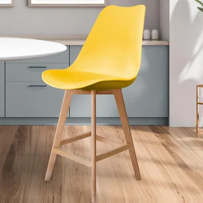 Dunelm Fusion Living Soho Plastic Bar Stool Yellow