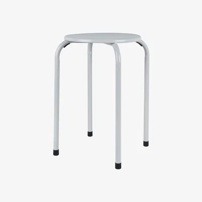 Dunelm Adra Metal Stacking Stool Grey