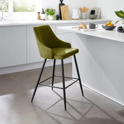 Dunelm Shea Counter Height Barstool, Velvet
