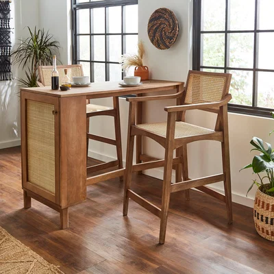 Dunelm Giselle Carver Bar Stool Natural