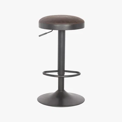 Dunelm Terni Antique Leather Gas Lift Bar Stool Antique (Brown)