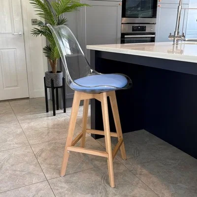 Dunelm Fusion Living Soho Clear Plastic Bar Stool